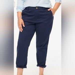 J. Crew High-Rise Girlfriend Chino Pant Navy Size 20